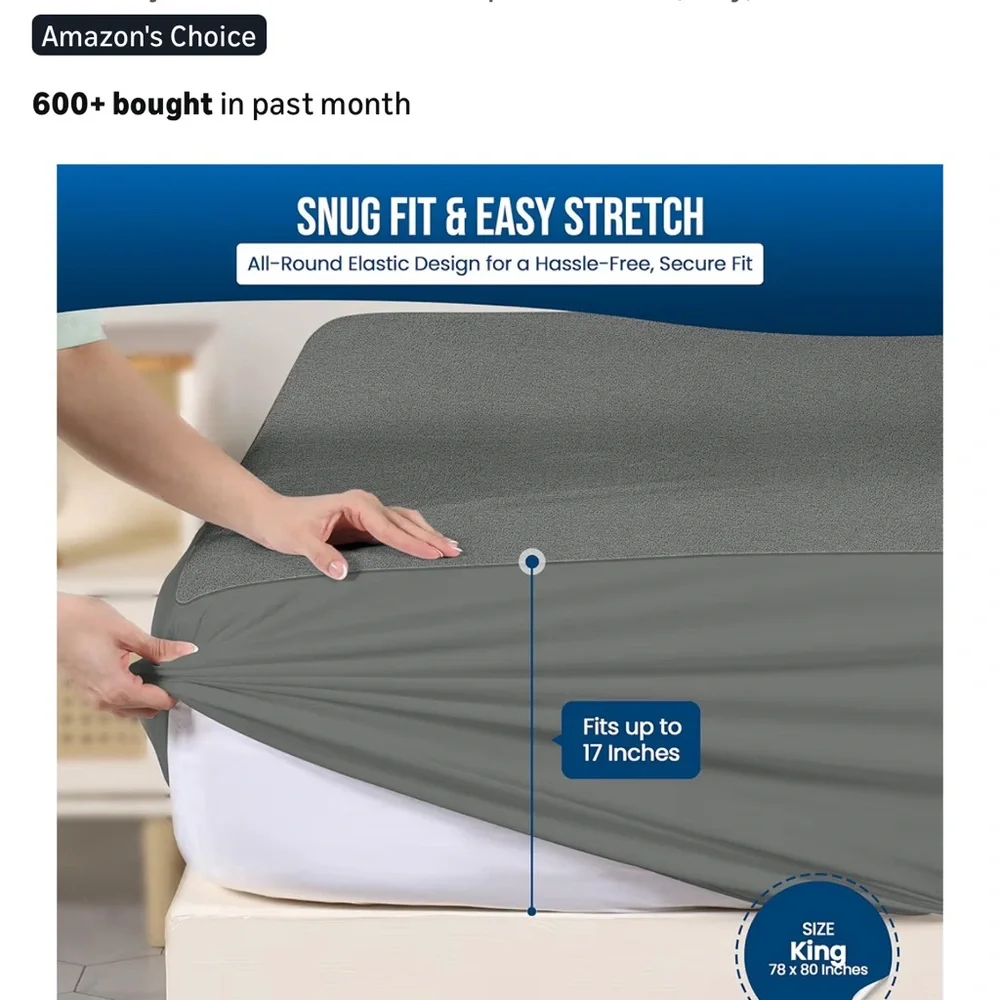 Mattress Protector King Size Waterproof New With Tags